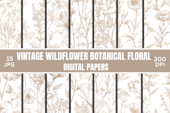Download Vintage Wildflower Botanical Patterns - Patterns Collection