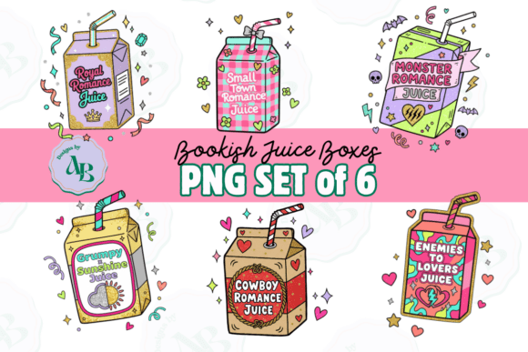 Download Bookish Tropes Juice PNG Set of 6 - Juice Collection