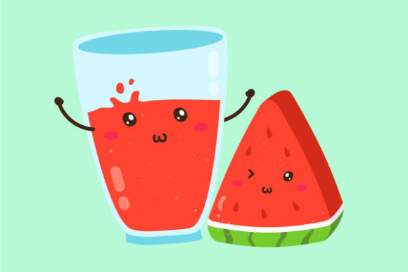 Download Cute Watermelon Juice Illustrator - Premium Resources