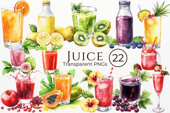 Download Juice Watercolor Clipart - Juice Collection